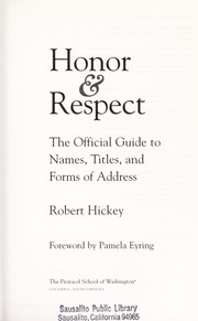 Honor & respect by Robert Hickey