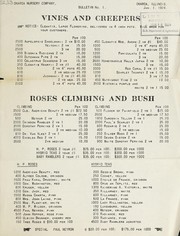 Cover of: Bulletin: Jan. 1, 1924 : Vines and creepers, roses climbing and bush, hedging plants
