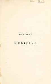 Cover of: History of medicine