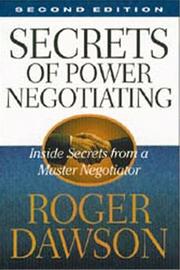 Cover of: Secrets of Power Negotiating: Inside Secrets from a Master Negotiator