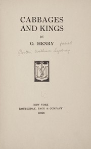 Cover of: Cabbages and kings