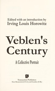 Cover of: Veblen's century : a collective portrait
