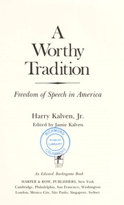 A worthy tradition by Harry Kalven