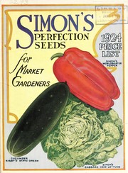 Cover of: Simon's perfection seeds: 1924 price list for market gardeners
