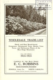 Cover of: Wholesale trade list: fall and spring 1924-1925