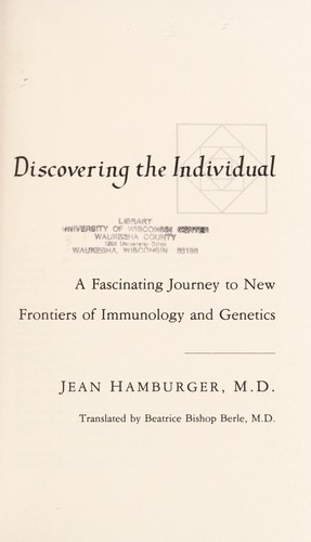 Discovering the individual by Jean Hamburger