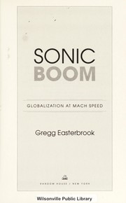 Cover of: Sonic boom: globalization at match speed