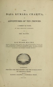Cover of: The dasa kumara charita, or, Adventures of ten princes: a series of tales in the original Sanscrit