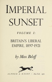 Cover of: Imperial sunset.
