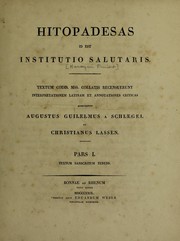 Cover of: Hitopadesas: id est, Institutio salutaris
