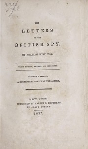 Cover of: The letters of the British spy