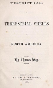 Cover of: Descriptions of terrestrial shells of North America.