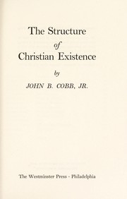 Cover of: The structure of Christian existence