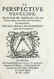 Cover of: La perspectiue d'Euclide