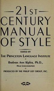 Cover of: 21st century manual of style