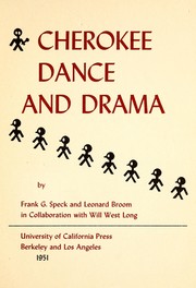 Cover of: Cherokee dance and drama