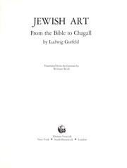 Cover of: Jewish art, from the Bible to Chagall.