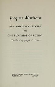 Cover of: Art and scholasticism by Jacques Maritain