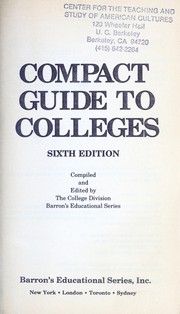 Cover of: Barron's Compact Guide to Colleges