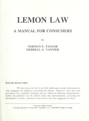 Cover of: Lemon law by Norman F. Taylor