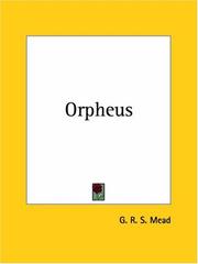 Cover of: Orpheus by G. R. S. Mead