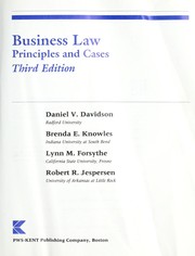 Cover of: Business law: principles and cases