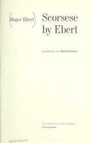 Cover of: Scorsese by Ebert