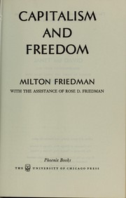 Cover of: Capitalism and freedom.