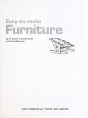 Cover of: Easy to Make Furniture