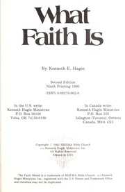 Cover of: What Faith Is