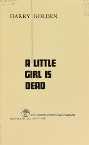 Cover of: A little girl is dead