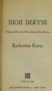 Cover of: High Deryni : volume III in the Chronicles of the Deryni