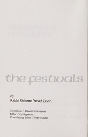 Cover of: The festivals in Halachah