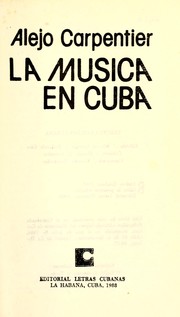 Cover of: La música en Cuba