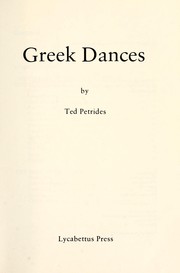 Cover of: Greek dances