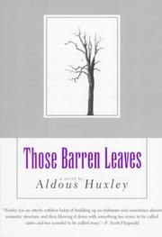 Cover of: Those barren leaves by Aldous Huxley