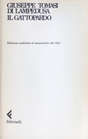 Cover of: Il gattopardo by Giuseppe Tomasi di Lampedusa