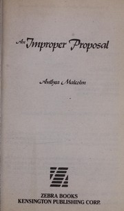The Improper Proposal by Anthea Malcolm
