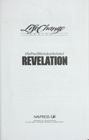 Cover of: A NavPress Bible study on the book of Revelation