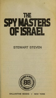 Cover of: The spy masters of Israel