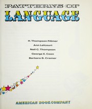 Cover of: Patterns of language, red by H. Thompson Fillmer