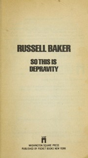 Cover of: So This Depravity by Baker