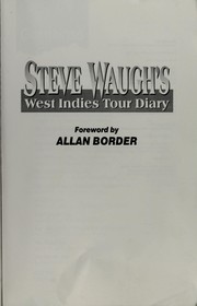 Cover of: Steve Waugh's West Indies tour diary