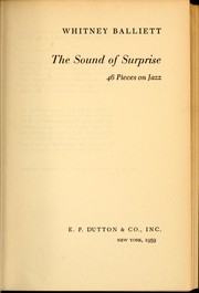 Cover of: The sound of surprise by Whitney Balliett