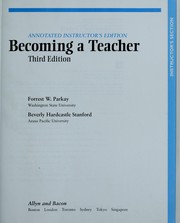 Cover of: Becoming a teacher