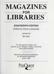 Magazines for libraries by William A. Katz, Bill Katz, Linda Sternberg Katz