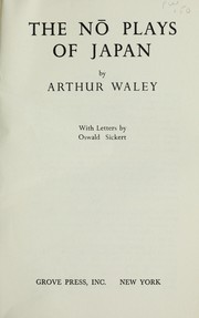 Cover of: The No plays of Japan by Arthur Waley