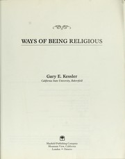 Cover of: Ways of being religious