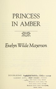 Cover of: Princess in amber by Evelyn Wilde Mayerson