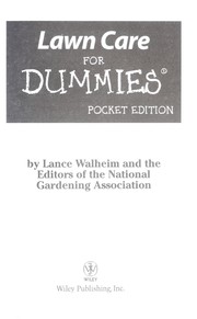 Cover of: Lawn care for dummies, Pocket Edition